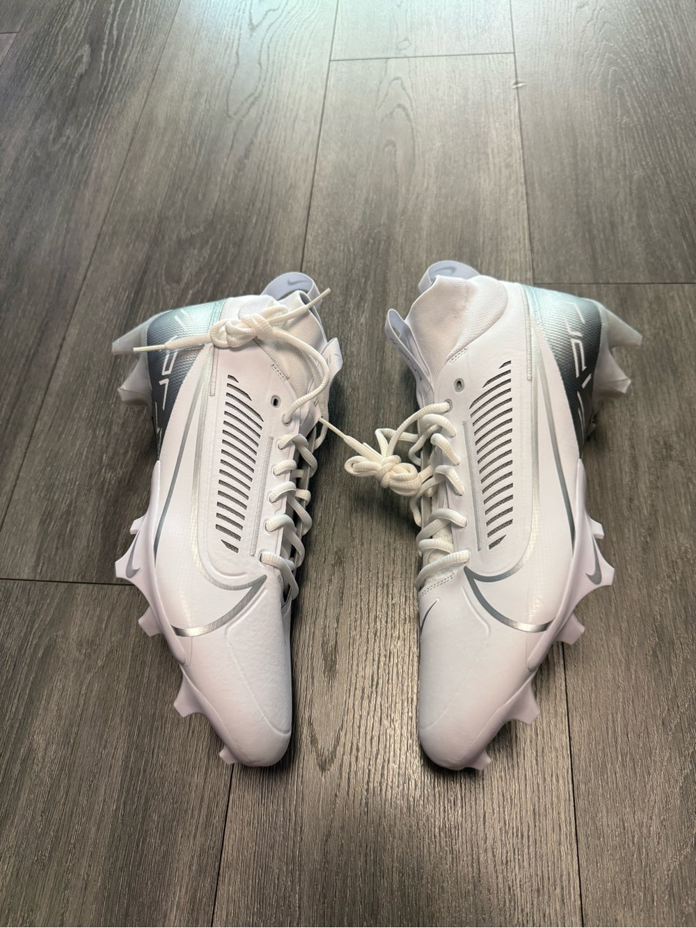 Nike Vapor Edge Pro 360 2 White Silver Football Cleats DA5456-102 Men's